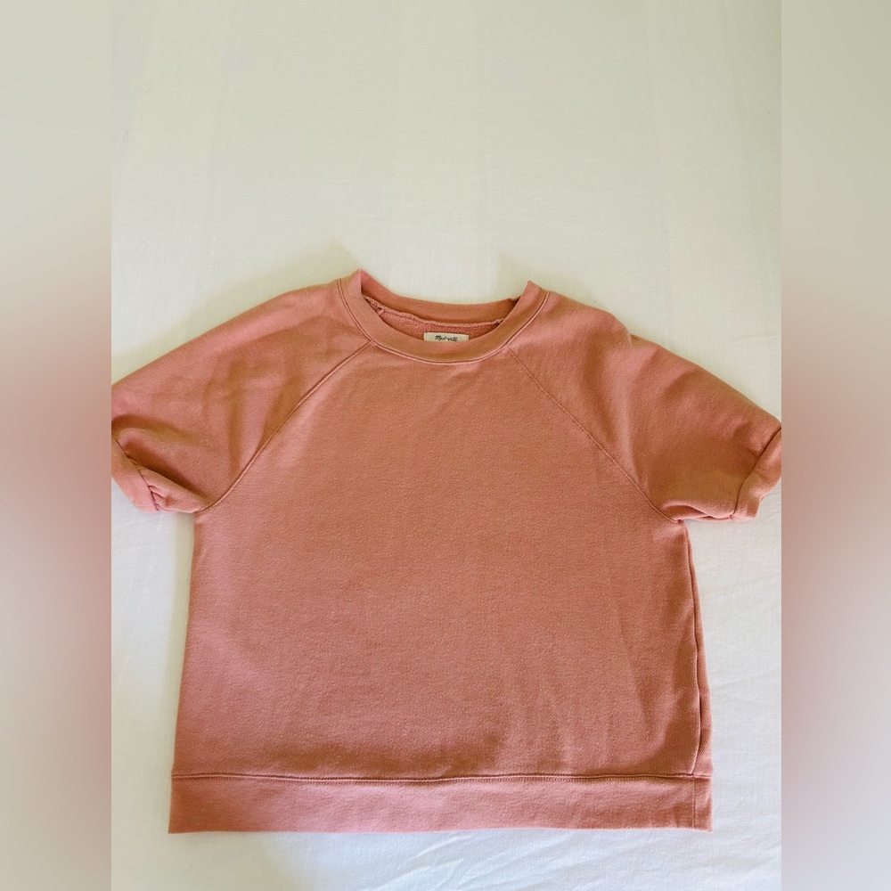 Madewell womens short sleeve sweatshirt pullover top XXS